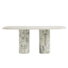 Marble Round Dining Table Stand Circular Edge Two Stand