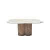 Marble Coffee Table Flower Designed Puzzled Legged
