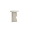 Marble Bedside Table Wavy Round Top Table