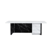 Marble Office Desk Black White Designed Profiled Exterior