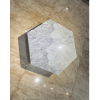 Marble Coffee Table Hexagonal White Symmetrical Continental