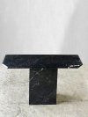 Marble Console Table Square Sharp Edge Cube Legged