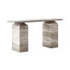 Marble Console Table Pyramid Structured Twin Tower