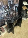Marble Console Table Round Edge Black Noir