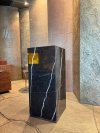 Marble Cube Table Black Long Decoration