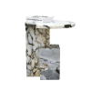Mable Bedside Table Statued Organized Shaped Round Edge
