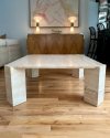 Marble Coffee Table Cube Hanged Top Structured