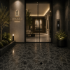 Black Middle Flower Terrazzo