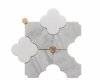 Stone mosaic (White flower + Grey background)