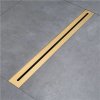 Linear Floor Drain + Polished Brass