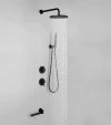 Concealed Wall-Mounted Shower Set + Black