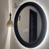 Elegant French Vintage Oval Bathroom Mirror – Deep black with a timeless, classic design. Wall-mountable with a luxurious decorative frame and smart functions. Perfect for both bathroom use and as a stylish home décor piece.