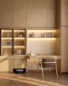 ตู้โชว์และโต๊ะทำงานพร้อมแสงซ่อน — Shush Condo