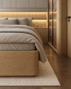 รายละเอียดมุมเตียงไม้และผ้าปู — Shush Condo รายละเอียดมุมเตียงไม้และผ้าปู — Shush Condo