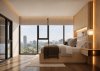 ห้องนอนใหญ่พร้อมช่องแสงและมุมนั่งพัก — Shush Condo ห้องนอนใหญ่พร้อมช่องแสงและมุมนั่งพัก — Shush Condo