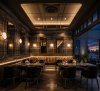 ภาพออกแบบ 3D Rivaruk แสดงโต๊ะอาหาร เก้าอี้ และช่องเปิดมองวิวริมแม่น้ำ / Rivaruk project 3D rendering showing dining tables, chairs and windows towards the river