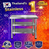 3-tier Stainless table โต๊ะสแตนเลส 3 ชั้น เกรด 201 แข็งแรงทนทาน รับประกันคุณภาพจากประเทศเกาหลี ขนาด 90*60*80//90*70*80