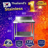 Stainless table with dividers โต๊ะสแตนเลส แบบมีที่กั้น เกรด 201 แข็งแรง รับประกันคุณภาพจากประเทศเกาหลี ขนาด60*60*80