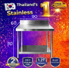 Stainless table with dividers.//โต๊ะสแตนเลสแบบมีที่กั้น เกรด 201 แข็งแรง รับประกันคุณภาพจากประเทศเกาหลี ขนาด 90*60*80
