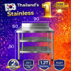 Stainless table with dividers//โต๊ะสแตนเลส 3ชั้น มีที่กั้น เกรด 201 แข็งแรงรับประกันคุณภาพจากประเทศเกาหลี ขนาด 90*60*80