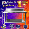 Stainless table with dividers.//โต๊ะสแตนเลสแบบมีที่กั้น เกรด 201 แข็งแรง รับประกันคุณภาพจากประเทศเกาหลี ขนาด 180*60*80