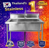 Stainless steel sink  // อ่างล้านจาน  เกรด 304  แข็งแรงทนทาน ขนาด 150*60*80
