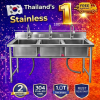 Stainless steel sink // อ่างล้านจานสแตนเลส 3 อ่าง เกรด 304  แข็งแรงทนทาน ขนาด 180*60*80