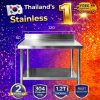 Stainless table with dividers.//โต๊ะสแตนเลสแบบมีที่กั้น เกรด 304 แข็งแรง  ขนาด 120*60*80