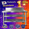 Stainless table with dividers//โต๊ะสแตนเลส 3ชั้นมีที่กั้น เกรด 304 แข็งแรงขนาด 180*60*80