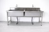 อ่างล้านจานสแตนเลส 2 อ่าง เกรด 201//Stainless steel sink แข็งแรงทนทาน รับประกันคุณภาพจากประเทศเกาหลี ขนาด 180*60*80