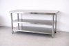 โต๊ะสแตนเลส 3 ชั้น เกรด 201//Stainless table แข็งแรง รับประกันคุณภาพจากประเทศเกาหลี ขนาด 150*60*80/150*70*80/150*80*80