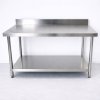 โต๊ะสแตนเลสแบบมีที่กั้น เกรด 201 แข็งแรง.//Stainless table with dividers. รับประกันคุณภาพจากประเทศเกาหลี ขนาด 150*60*80