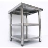 โต๊ะสแตนเลส 3 ชั้น เกรด 304//3-tier stainless table แข็งแรงทนทาน  ขนาด 60*60*80