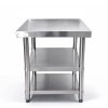 โต๊ะสแตนเลส 3 ชั้น เกรด 201 / 3-tier Stainless table แข็งแรงทนทาน รับประกันคุณภาพจากประเทศเกาหลี ขนาด 90*60*80//90*70*80