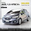 HONDA JAZZ, 1.5 i-VTEC V+ ปี 2017 สีเทา โฉม ปี14-ปัจจุบัน