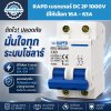 RAPD เบรกเกอร์ DC 2P 1000V รุ่น RPDC-BREAKER สำหรับระบบโซลาร์เซลล์ มีขนาด 16A 25A 32A 50A และ 63A มาตรฐาน IEC 60947-2