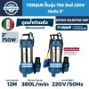 ปั๊มจุ่ม TORQUE DS750-50 และ DS750-50F 750W 220V ท่อ 2 นิ้ว สูบน้ำสูงสุด 380 L/min
