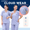 ชุดสครับ เสื้อ+กางเกง สีLight Sky รุ่นCloud Wear ผ้านุ่ม ไม่ยับ