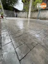งานคอนกรีตพิมพ์ลาย Ashlar Slate สีเทาอ่อน