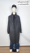 เช่าเสื้อโค้ท Freezy Chic Coat เสื้อโค้ทยาวชาย ผ้าวูล สีเทา รุ่น 0517OZGYM