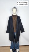 เช่าเสื้อโค้ท Freezy Chic Coat เสื้อโค้ทยาวชาย ผ้าวูล สีเทา รุ่น 0519OZGYXL