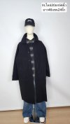เช่าเสื้อโค้ท Freezy Chic Coat เสื้อโค้ทยาวชาย ผ้าวูล สีดำ รุ่น 0527OZBKXL