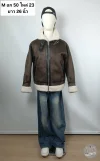 เสื้อแจ็คเก็ตชาย หนัง สีน้ำตาล ขนาด M
