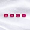 Baguette Pinkish Red Ruby