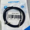 VENTION BANHH - 3.5mm right angle male to male flat aux gray alm alloy cable @2mtr