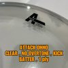 ATTACK 1-PLY NO OVERTONE BASS DRUMHEAD 18INCH DHNO18