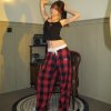 Colddy Long Pants with Plaid Pattern