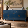 Deep Blue Chinese Reproduction Cabinet