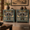 Chinese Floral Bedside Cabinets