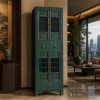Zhejiang Teal-Lacquered Antique Cabinet